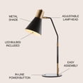 thumbnail image 4 of JONATHAN Y Apollo 22.5" Metal LED Task Lamp, Black/Brass Gold, JYL6129A, 4 of 8