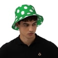 thumbnail image 4 of Balery Green And White Polka Dot Sombreros para el sol para hombre y mujer, sombrero de pescador con UPF 50+, 4 of 6