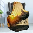 thumbnail image 4 of Fall Soft Flannel Fleece Blanket, Sunset at Tiber River St Peter Rome City Italy Europe Romantic Image Print, Cozy Plush for Indoor and Outdoor Use, 50" x 70", Marigold Yellow Black, by Ambesonne, 4 of 5