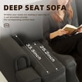thumbnail image 6 of 90.2" 4-Seater Convertible Sleeper Sofa - Teddy Fabric Comfy Couch with Storage, King Size 3-in-1 Sofa Bed for Home Office,Black, 6 of 15