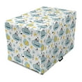 thumbnail image 1 of Underwater Dog Crate Cover, Submarine in the Sea with Starfish Corals Oceanic Fiction Doodle, Easy to Use Pet Kennel Cover Small Dogs Puppies Kittens, 7 Sizes, Cadet Blue Earth Yellow, by Ambesonne, 1 of 6