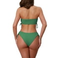 thumbnail image 3 of INSPIRAR CHIC Conjuntos de Bikini de Dos Piezas para Mujeres, Parte Superior Sin Tirantes y Parte Inferior en Forma de Triángulo, Trajes de Baño Talla X-Large Verde, 3 of 5