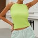 thumbnail image 2 of Top de verano sin mangas de punto para mujer - Camiseta holgada de color liso, 2 of 8
