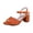 Saffron, variant on Women's High Chunky Heels Square Toe Block Ankle Strap Comfortable Heeled Sandals For Formal Wedding Party Dress