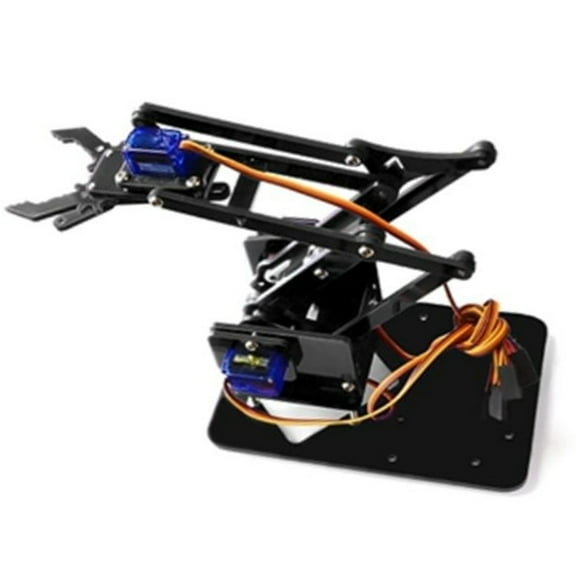 Robotic Arm DIY Parts Learning Kit Acrylic Maker Kit Single Claw Mechanical Arm with Servo,1 set * DIY parts for robot arm,As Shown