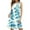 Blue, variant on Uaswgudfs Women's Sleeveless Leaf Print Flowy Dress - Casual Summer Sundress with Relaxed Fit for Outdoor Resort Blue L