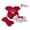 Red, variant on BemeyourBBs Newborn Baby Girl My First Baseball Season Outfits Letter Bow Print Short Sleeve Romper Ruffles Shorts Skirt Set Headband Socks 4Pcs Infant Girls Summer Clothes