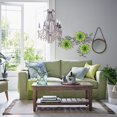 thumbnail image 3 of Fleurs en Métal Vert Accents Maison Intérieur Ou Extérieur Mur, 3 of 5