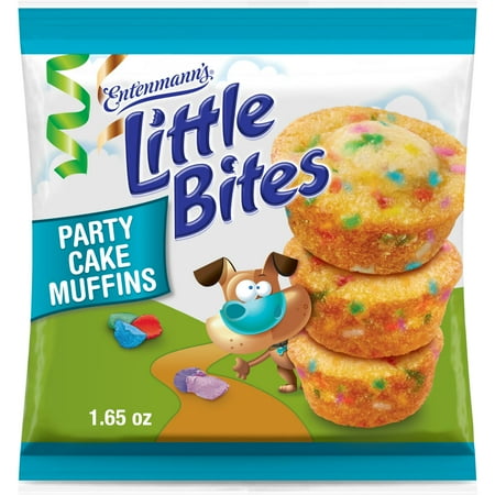 Little Bites Party Cake Muffins 4 Count Cake and Sprinkles Mini Muffins 1.65 oz Pouch