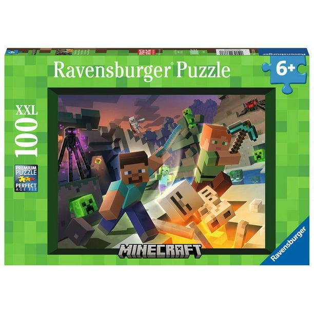 Rompecabezas Ravensburger Monster Minecraft 100 piezas