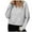 Gray, variant on QUYUON Womens Hoodies Half Zip Long Sleeve Fleece Crop Pullover Sweatshirts with Pockets Soft Lightweight Quarter Zip up Cropped Hooded Sweatshirts Tops Fashion Cute Sweatshirts Hot Pink XXL