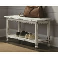 thumbnail image 2 of Alaterre Furniture Country Cottage Bench in White Antique Finish, 2 of 5