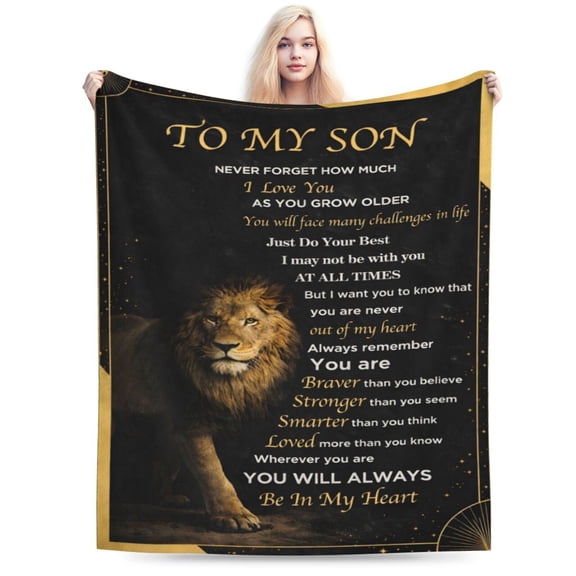 Gifts for Adult Son Blanket from Mother,to My Son Birthday Gifts for 18 Year Old Boy,Son Gifts from Mom Dad,Present for My Son B 50x40