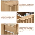 thumbnail image 5 of 31" W 3-Drawer Nightstand Set of 2 with Oversized Large Storage, Modern Night Stands Bedside Table with Gold Handles for Bedroom Living Room Entryway, 5 of 10