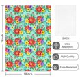 thumbnail image 2 of 2 Pcs Pioneer Flower Floral Print Pattern Kitchen Towels, Funny Microfiber Dish Towel Set, 18" X 26" Tea Towels, 2 of 6