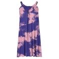 thumbnail image 3 of Nrmvnmi Womens Sleeveless Boho Beach Dresses 2024 Casual Cute Floral Tie Dye T Shirt Short Dress Summer Spaghetti Strap Mini Dresses Purple SMothers Day Gifts, 3 of 4