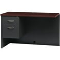 thumbnail image 5 of Lorell Mahogany Laminate/Charcoal Modular Desk Series - 2-Drawer 48" x 24" , 1.1" Top - 2 x Box Drawer(s), File Drawer(s) - Single Pedestal on Left Side - Material: Steel - Finish: Mahogany Laminate,, 5 of 6