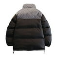 thumbnail image 5 of TIANZEN Men's Color Contrast Patchwork Standing Collar Padded Jacket Men's Winter Thick Warm Couple Loose Padded Jacket Thick Men Jacket Cargo Vest with Hood, 5 of 6