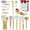 White & Gold Plated Bundle, variant on Styled Settings White & Gold Kitchen Tools and Gadgets with Anti-Slip Handles
