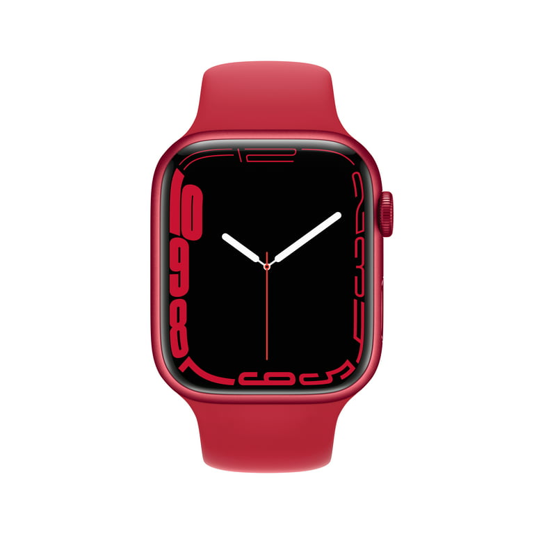 Apple Watch Series 7 [GPS 41mm] Smart Watch w/ (Product) RED Aluminum Case  with (Product) RED Sport Band. Fitness Tracker, Blood Oxygen & ECG Apps