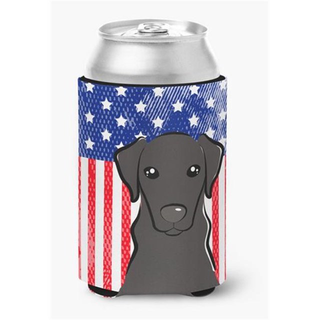 Drapeau Américain et Labrador Noir Peut Ou Biberon