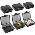 thumbnail image 1 of 6 Pack Pocket Pill Box,Mini Pill Organizer,Daily Pill case, Portable Pill Box for Travel,Mini Pill Container (Black), 1 of 7