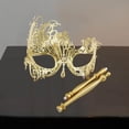 thumbnail image 3 of Máscara de máscaras de máscara de vestuario de metal elegante para el carnaval show fantasía cosplay Oro, 3 of 8