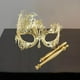 thumbnail image 3 of Máscara de máscaras de máscara de vestuario de metal elegante para el carnaval show fantasía cosplay Oro, 3 of 8
