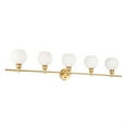 thumbnail image 5 of Collier 5 light Brass and Frosted white glass Wall sconce, 5 of 5