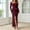 Wine, variant on Women's Crew Neck Batwing Sleeve Maxi Dress, Ruched Waist Side Slit Long Dress with Pockets, Solid Loose Casual Floor Length Dress for Wedding Guest Party Silver-C XL(XL)
