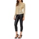 thumbnail image 2 of INSPIRAR CHIC Blusa de Mujer de Manga Larga Brillante con Purpurina Metálica Dorada, 2 of 6