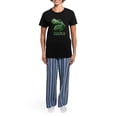 thumbnail image 4 of CafePress - T Rex RAWR Women's Dark Pajamas - Women's Short Sleeve Print T-Shirt and Pants Dark Cotton Pajama Set, 4 of 7