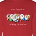 thumbnail image 4 of Inktastic Kiniart Christmas Pomeranians Long Sleeve T-Shirt, 4 of 5
