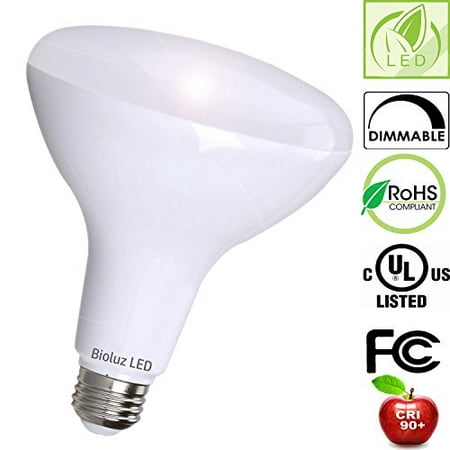 Bioluz LED BR30 LED Dimmable Bulb, 65W Equivalent (Uses 11W) 800 lumen, 3000K (Soft White) 90 CRI Indoor/Outdoor Flood Light Bulb, 110 Beam Angle, E26 Medium Base, UL-Listed