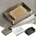 thumbnail image 1 of Soporte Doble para Jabón y Esponja - Jabonera de Baño de Pared Organizador de Lavabo, Negro MNFD, 1 of 6