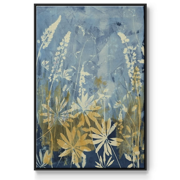 Wild Lupine Framed Premium Gallery Wrapped Canvas - Ready to Hang - 17 x 25 - Black Floating Frame