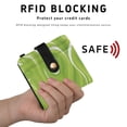 thumbnail image 4 of Small Wallet For Women Bifold Leather Pocket Coin Credit Card Holder With RFID Blocking Green White Simple Shapes, 4 of 6