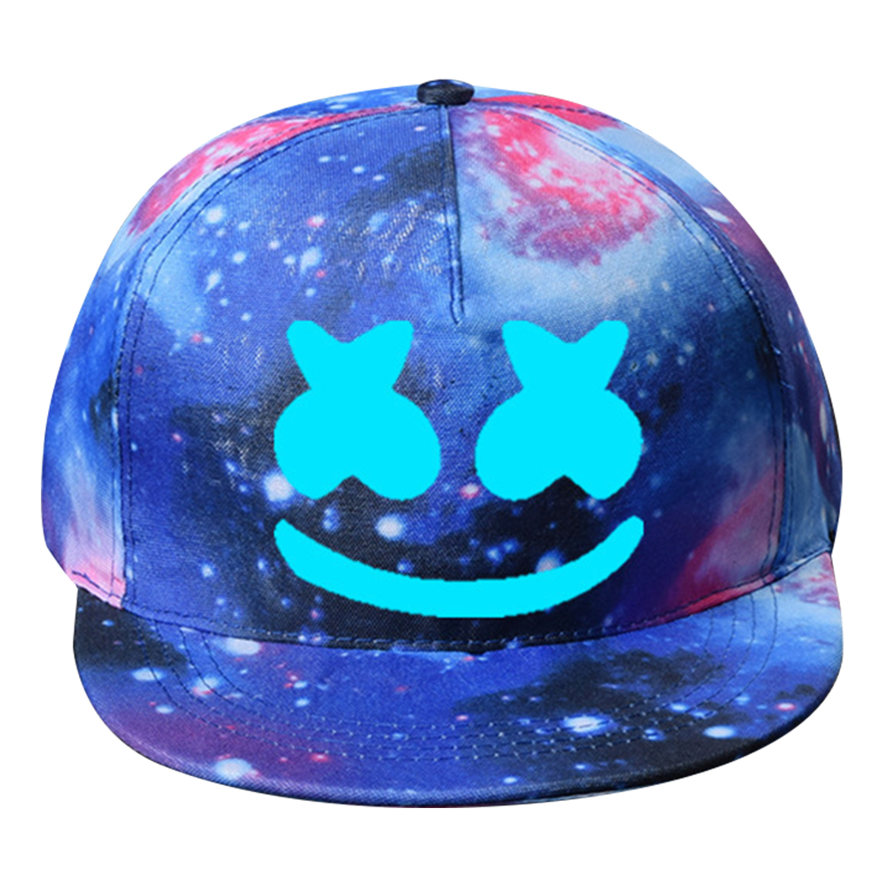 Baseball Cap Hip Hop Marshmallow DJ Cap 3D Printed Adjustable Baseball