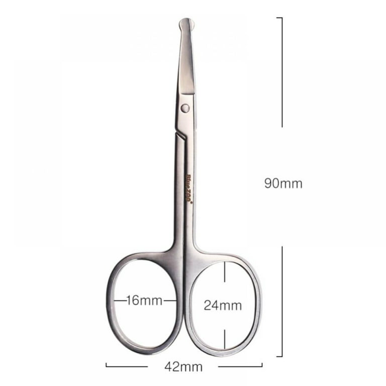Baby Scissors 4” – Straight Blades. Safe Rounded Tips. Great Nose Hair  Trimmer.