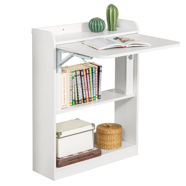 SoBuy Bureau Pliable pour Bureau à Domicile, Table d'Ordinateur Pliante FWT92-W
