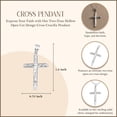 thumbnail image 4 of Sterling Silver Hollow Open Cut Design Cross Crucifix Pendant, 4 of 4