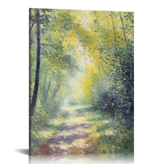 COMIO  Pierre Auguste Renoir Art Prints In the Woods Poster Landscape Canvas Wall Art French Impressionist Painting for Bedroom Office Classroom