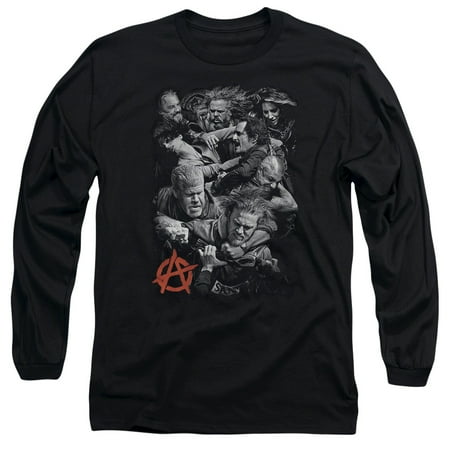 Sons Of Anarchy Group Fight Mens Long Sleeve Shirt