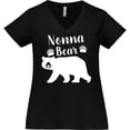 thumbnail image 3 of Inktastic Nonna Bear in White Women's Plus Size V-Neck T-Shirt, 3 of 5