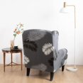 thumbnail image 4 of Wing Back Chair Covers with Arms Piece Slipcovers for Armchair Washable Stretch Print Pattern Wingback Chair Cover Furniture Protector Geometry, 4 of 7
