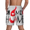 thumbnail image 2 of Lsque Mens Swim Trunks Gnome Home With A Cute Gnome Pattern - Bathing Suit Compression Liner - Beach Swim Shorts Swimwear - (S-3XL) - Stretch Quick Dry -Medium, 2 of 9