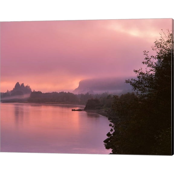 Great Art Now Fog Along The Columbia River, Oregon by Jaynes Gallery / Danita Delimont, Canvas Wall Art, 20W x 16H