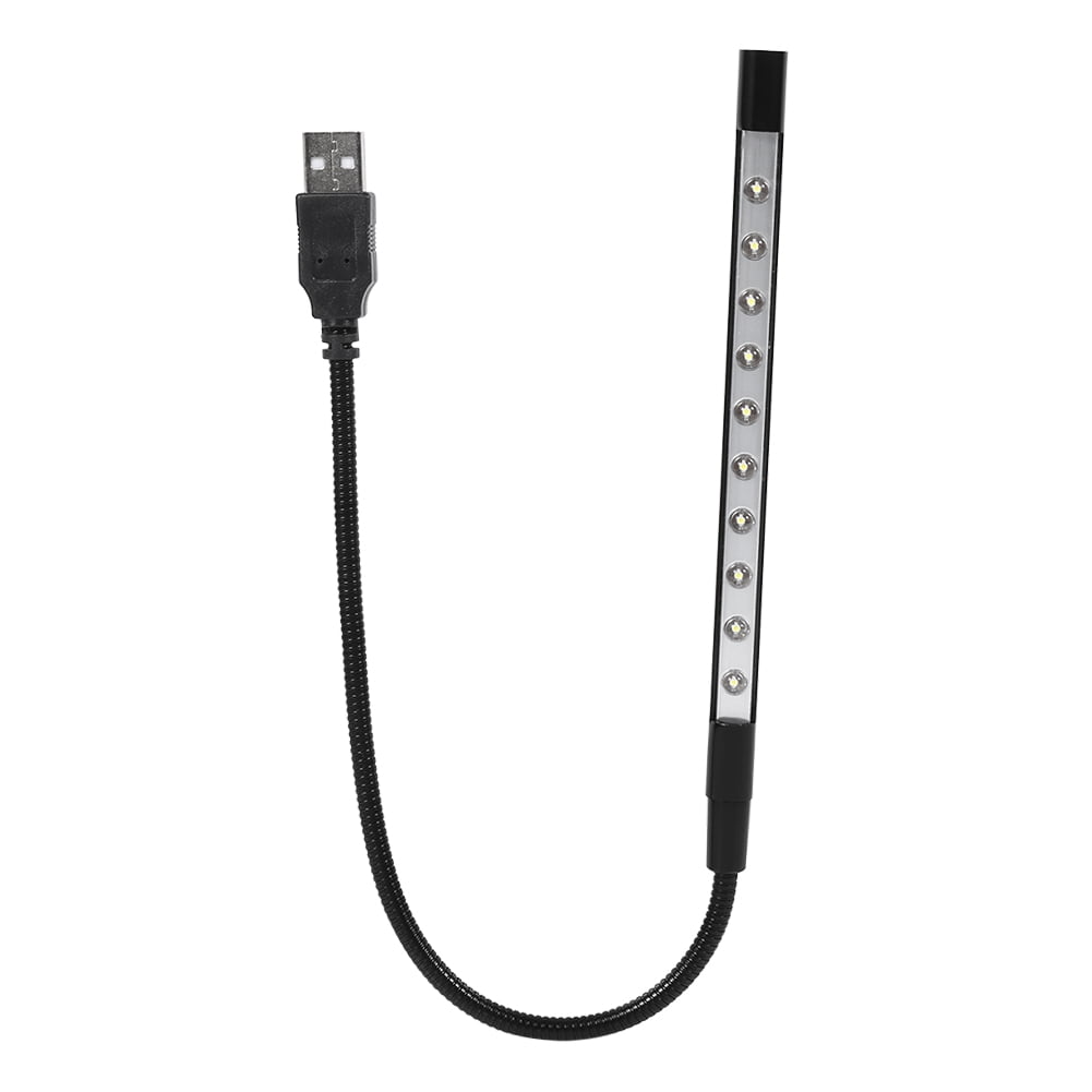 5V Flexible Mini USB LED Reading Light Lamp Flashlight for Laptop PC Computer Keyboard CHICIRIS LED USB Lamp Black 
