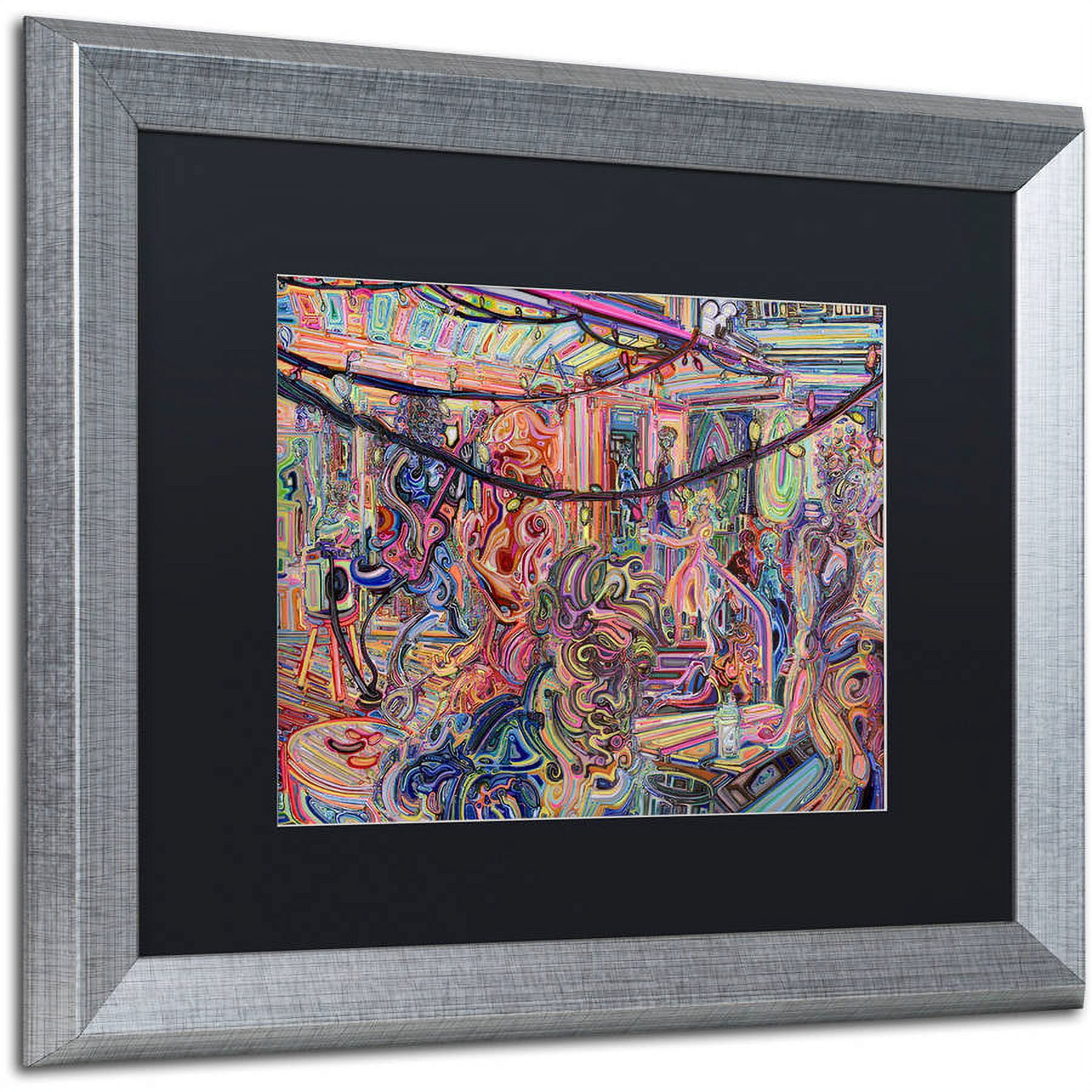 Trademark Fine Art "BBQ" Canvas Art by Josh Byer, Black Matte, Silver Frame