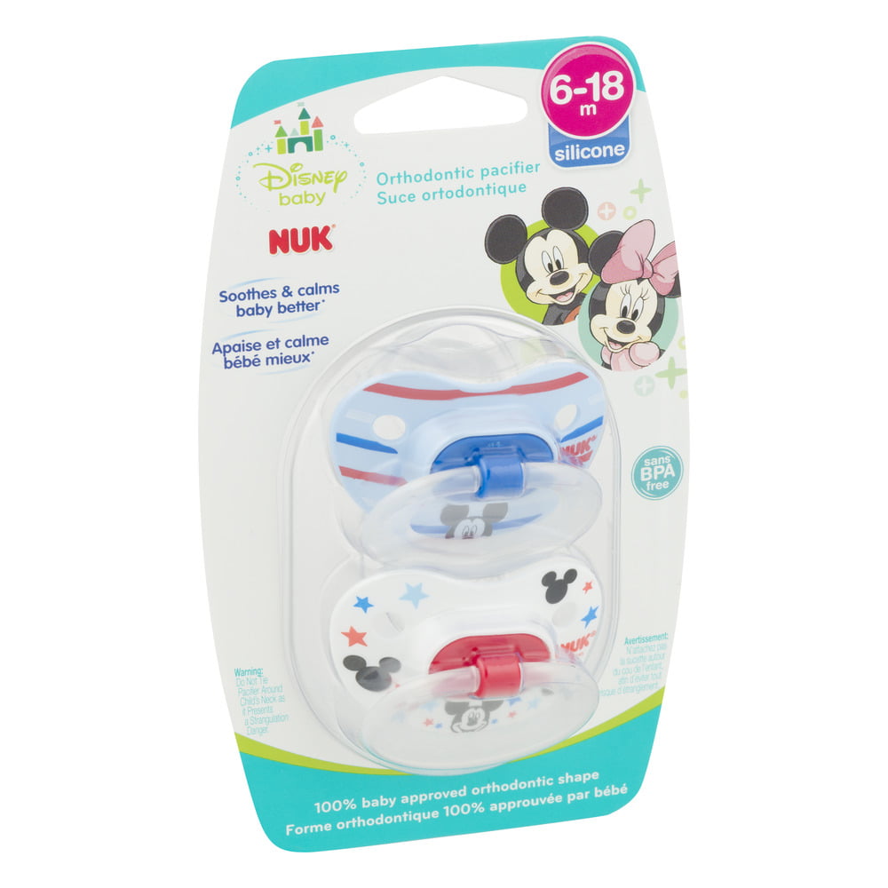 NUK Disney Silicone Soothers│Baby/ Kid's BPA Free Dummies│6-18m│Twin Pack 